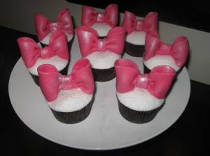 cuppy cupcakes big girly bow pink