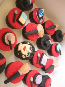 cuppy cupcakes make-up red black